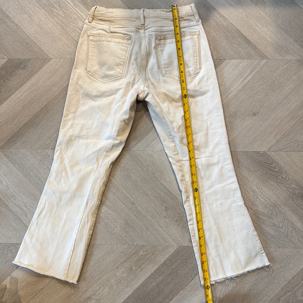 Frame Denim Flare & Wide Leg Jeans in Two Tone Cream - Picture 5 of 6